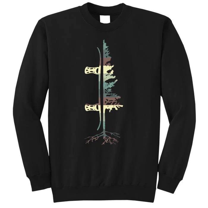 Pine Tree Snowboard Snowboarding Gift Tall Sweatshirt