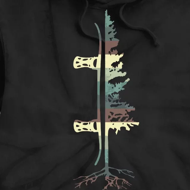 Pine Tree Snowboard Snowboarding Gift Tie Dye Hoodie