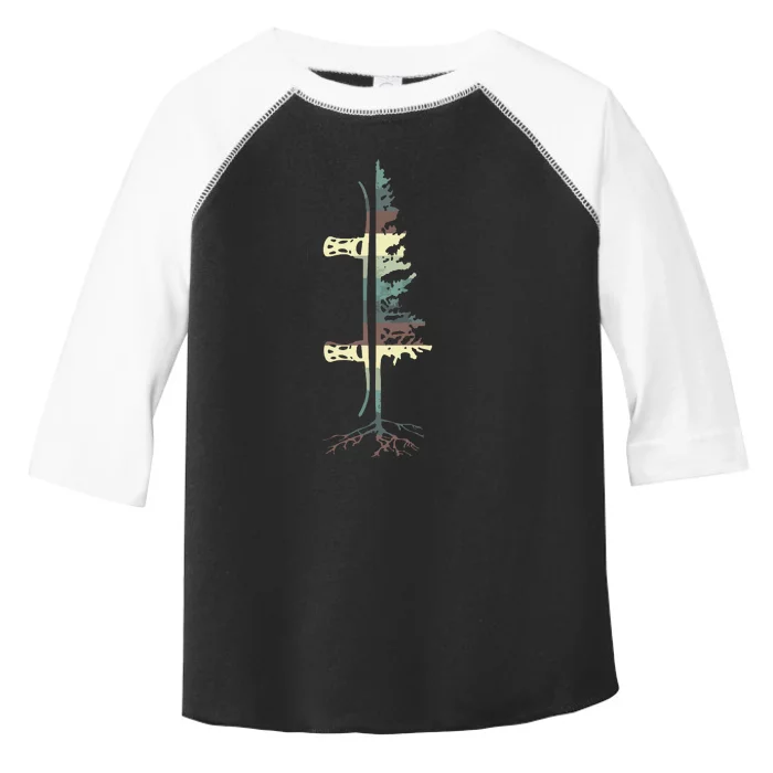 Pine Tree Snowboard Snowboarding Gift Toddler Fine Jersey T-Shirt