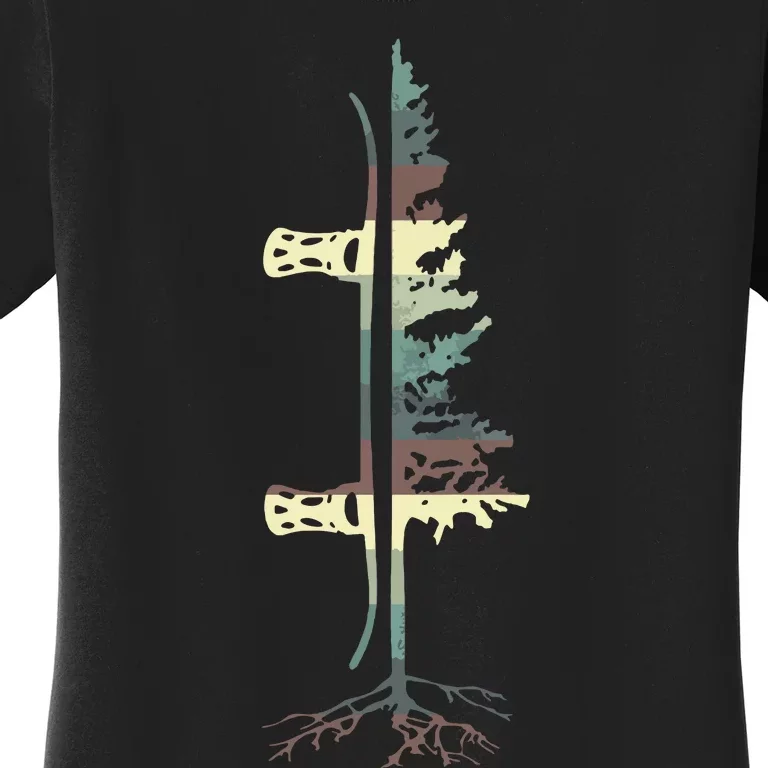 Pine Tree Snowboard Snowboarding Gift Women's T-Shirt