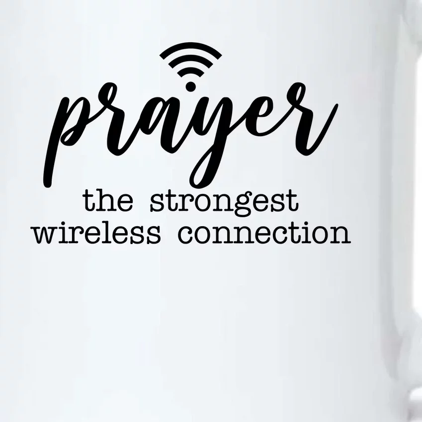 Prayer The Strongest Wireless Connection Black Color Changing Mug