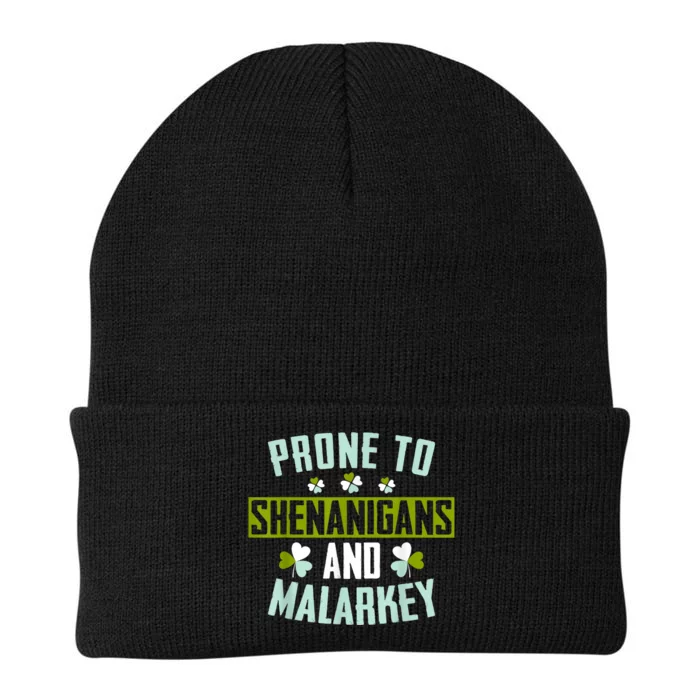 Prone To Shenanigans And Malarkey St Patricks Day Women Knit Cap Winter Beanie