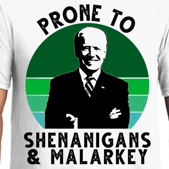 Prone To Shenanigans And Malarkey Funny Joe Biden Pajama Set