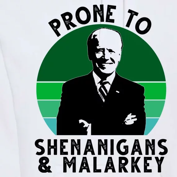 Prone To Shenanigans And Malarkey Funny Joe Biden Premium Hoodie