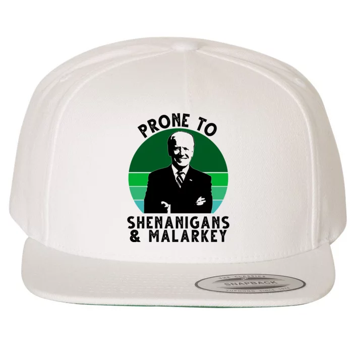 Prone To Shenanigans And Malarkey Funny Joe Biden Wool Snapback Cap