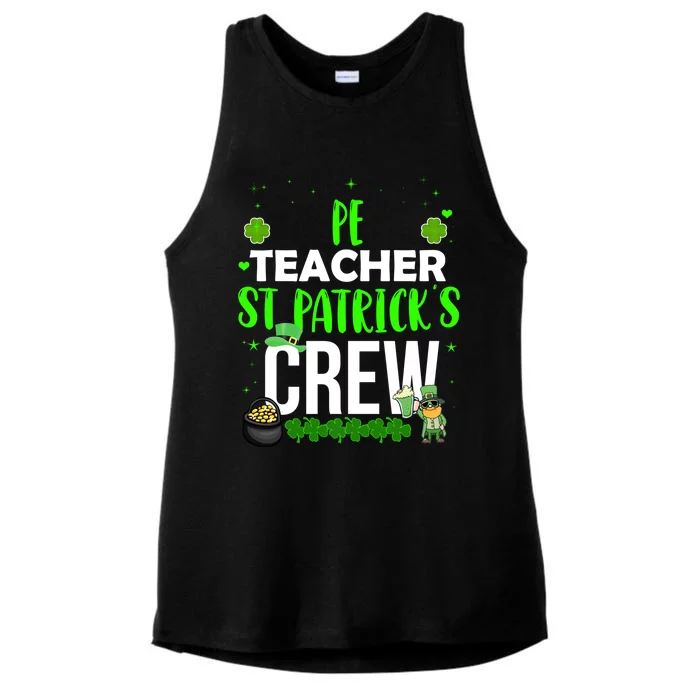 Pe Teacher St Patrick's Crew Funny Matching Costume Sport Gift Ladies Tri-Blend Wicking Tank