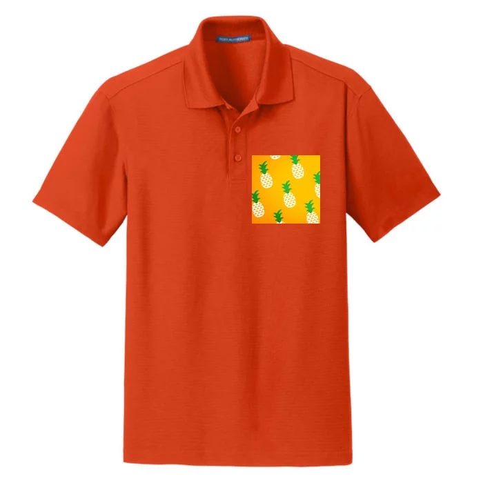 Pineapple Tropical Summer Dry Zone Grid Performance Polo