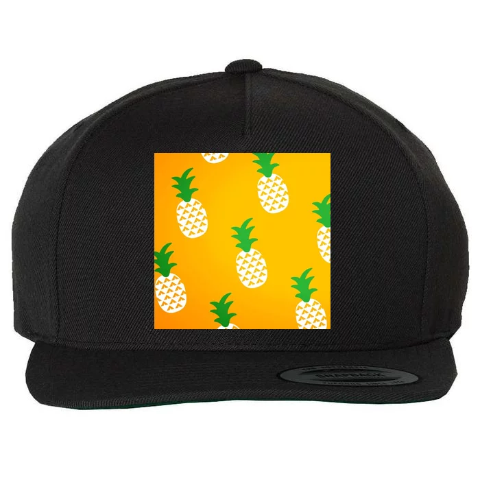 Pineapple Tropical Summer Wool Snapback Cap