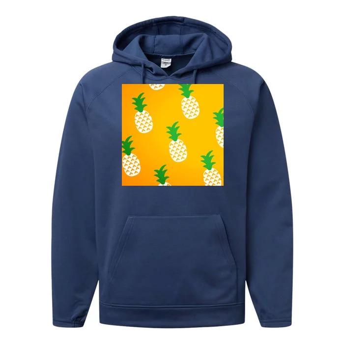 Pineapple Tropical Summer Performance Fleece Hoodie