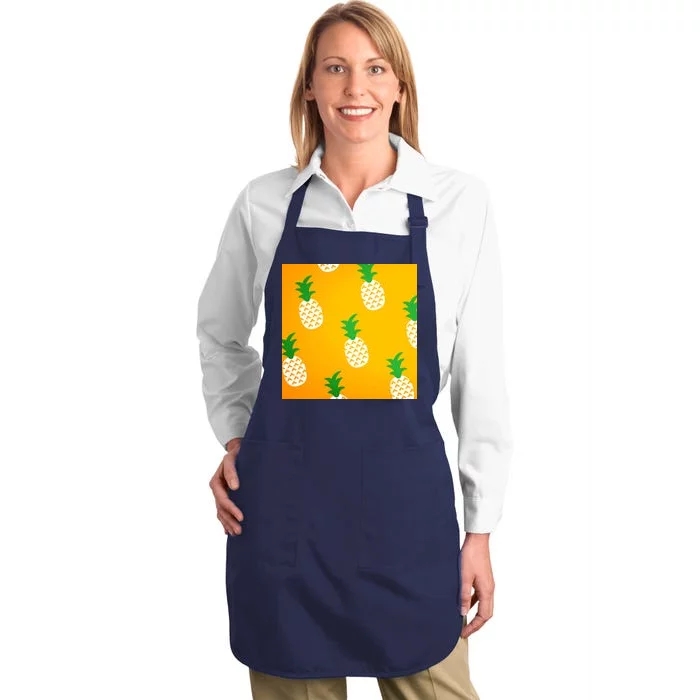 Pineapple Tropical Summer Full-Length Apron With Pocket