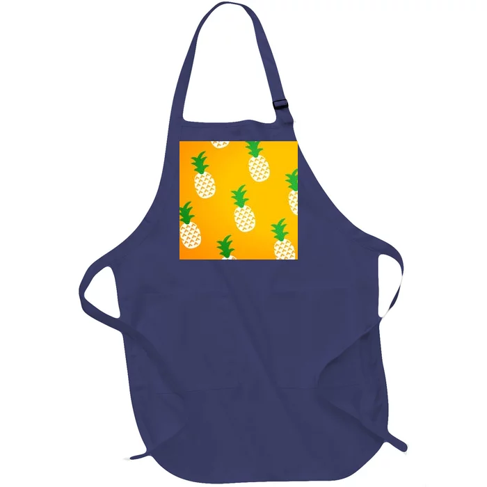 Pineapple Tropical Summer Full-Length Apron With Pocket