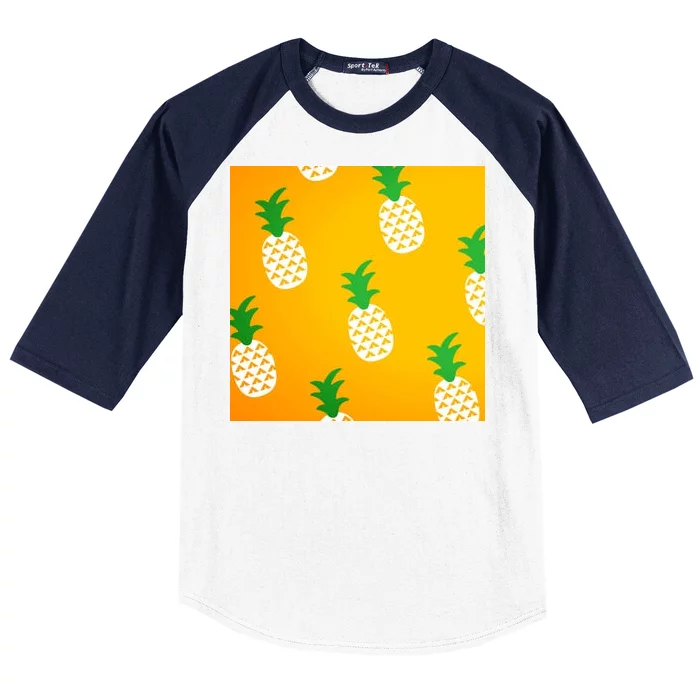 Pineapple Tropical Summer Baseball Sleeve Shirt