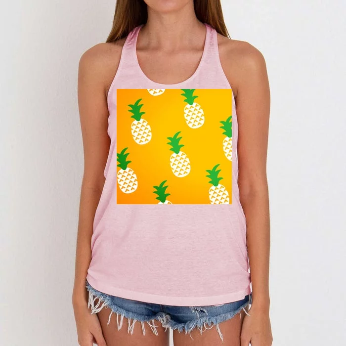 Pineapple Tropical Summer Women's Knotted Racerback Tank