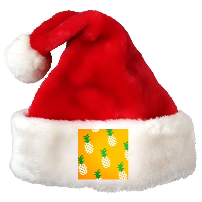 Pineapple Tropical Summer Premium Christmas Santa Hat