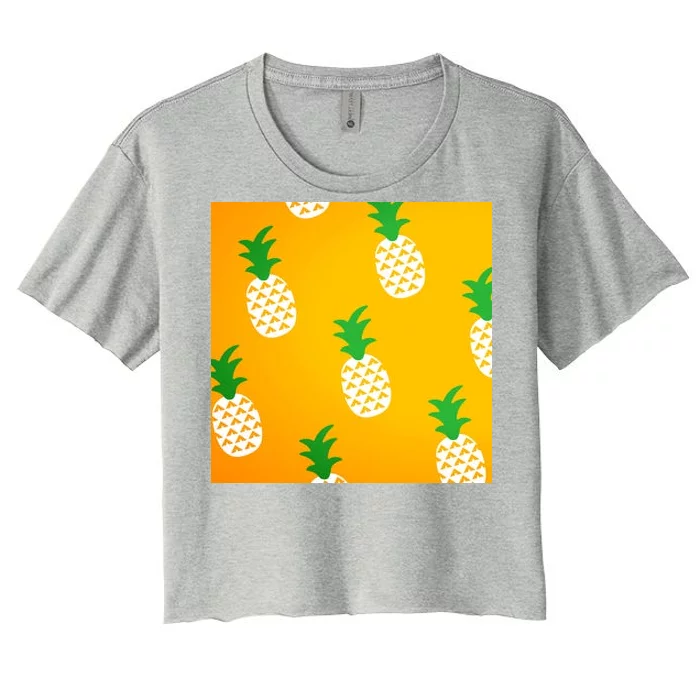 Pineapple Tropical Summer Women's Crop Top Tee