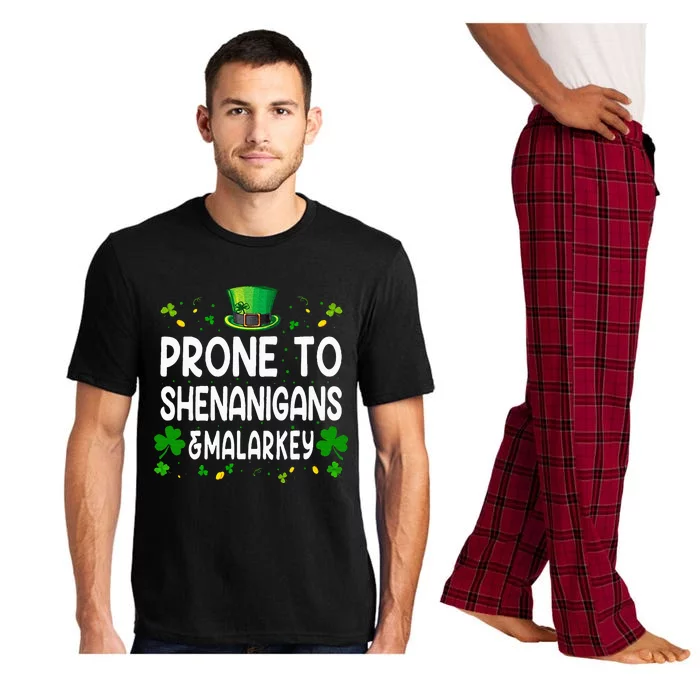 Prone To Shenanigans And Malarkey Funny St Patricks Day 2024 Pajama Set