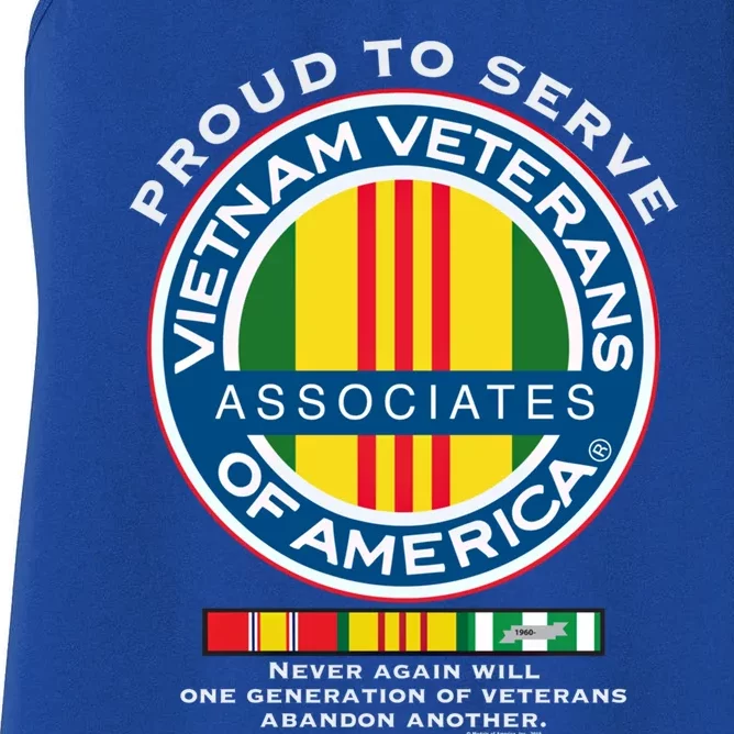 Proud To Serve Vietnam Veterans Associates Of America Funny Gift Women's Racerback Tank