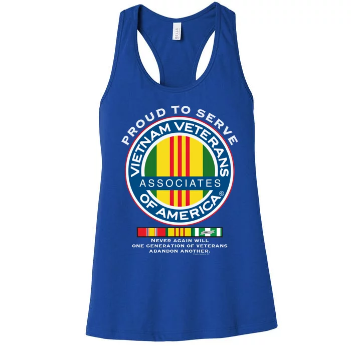 Proud To Serve Vietnam Veterans Associates Of America Funny Gift Women's Racerback Tank