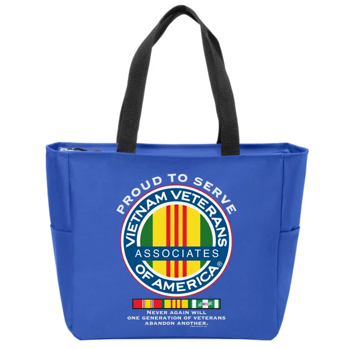 Proud To Serve Vietnam Veterans Associates Of America Funny Gift Zip Tote Bag