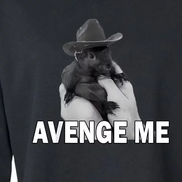 Peanut The Squirrel Avenge Me Cropped Pullover Crew