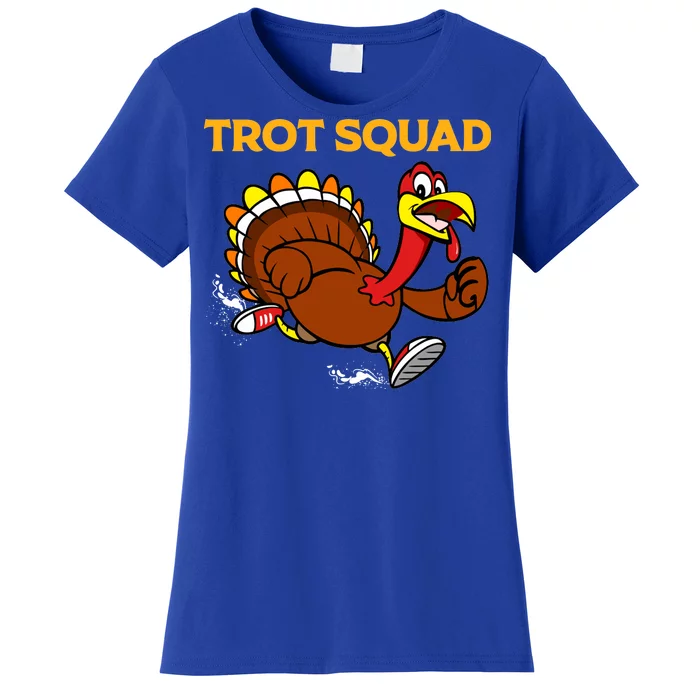 Pilgrim Trot Squad Gift Happy Thanksgiving Turkey Day Cool Gift Women's T-Shirt