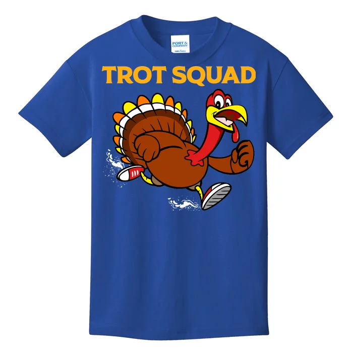 Pilgrim Trot Squad Gift Happy Thanksgiving Turkey Day Cool Gift Kids T-Shirt