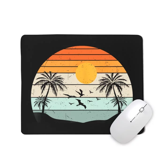 Palm Trees Summer Vacation Beach Sunshine Summer Retro Gifts Mousepad