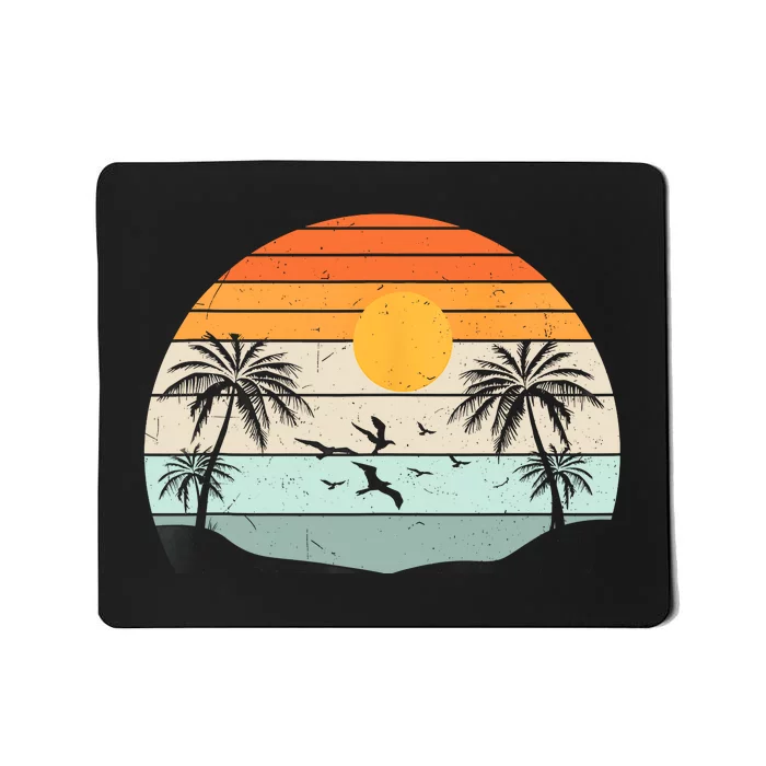 Palm Trees Summer Vacation Beach Sunshine Summer Retro Gifts Mousepad