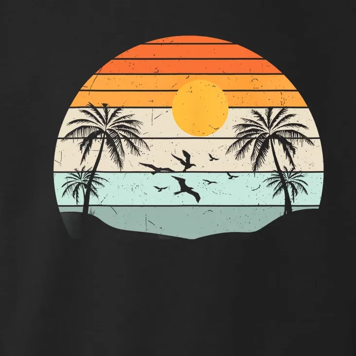 Palm Trees Summer Vacation Beach Sunshine Summer Retro Gifts Toddler Hoodie