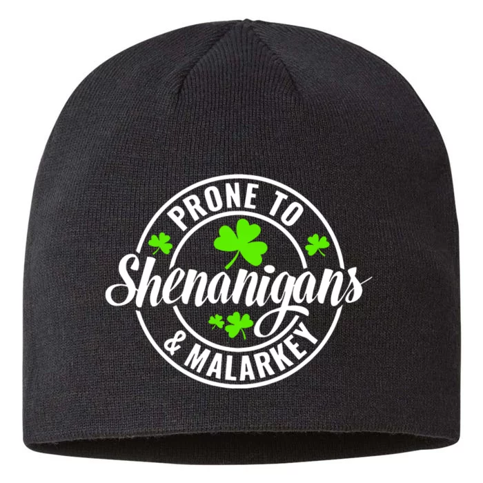 Prone To Shenanigans And Malarkey St Patricks Day 8 1/2in Sustainable Knit Beanie