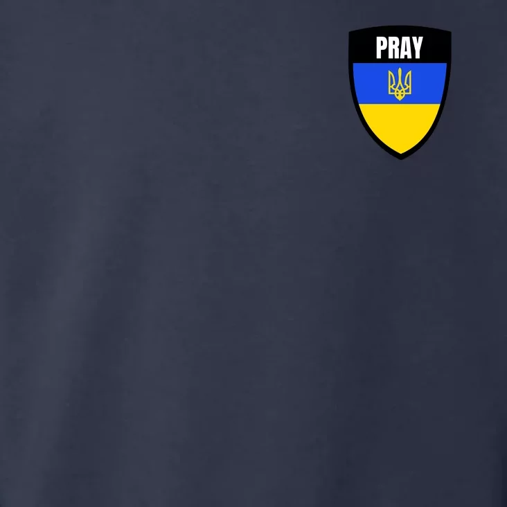 Pray Tactical Support Ukrainian Flag Shield I Stand With Ukraine Military Toddler Hoodie