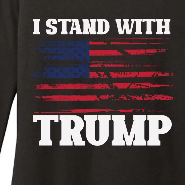 Pro Trump Supporter Trump I Stand With Trump Womens CVC Long Sleeve Shirt