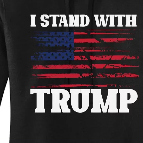 Pro Trump Supporter Trump I Stand With Trump Women's Pullover Hoodie