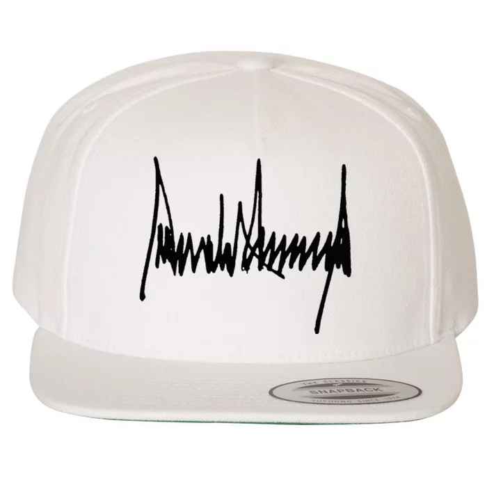 President Trump Signature Wool Snapback Cap