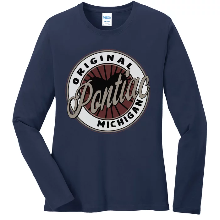 Pontiac Travel Souvenir To Michigan Ladies Long Sleeve Shirt