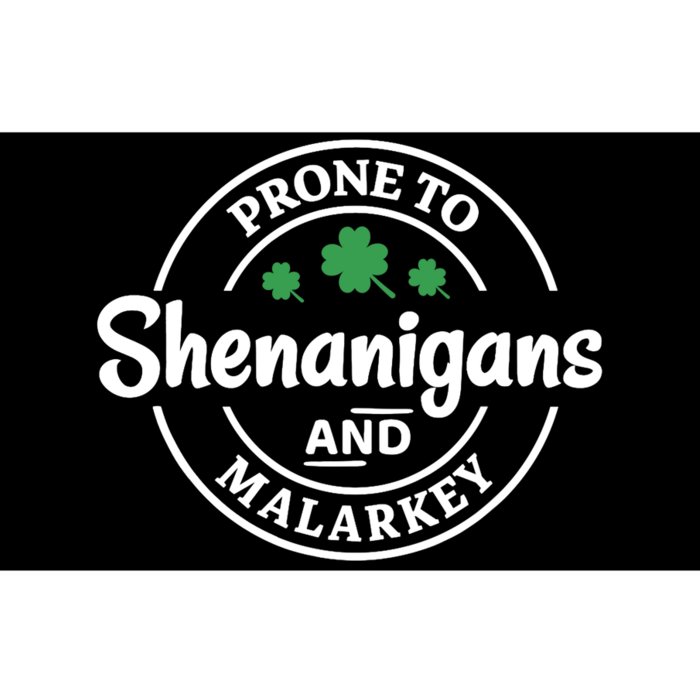 Prone to Shenanigans and Malarkey Funny St. Patricks's Day Bumper Sticker