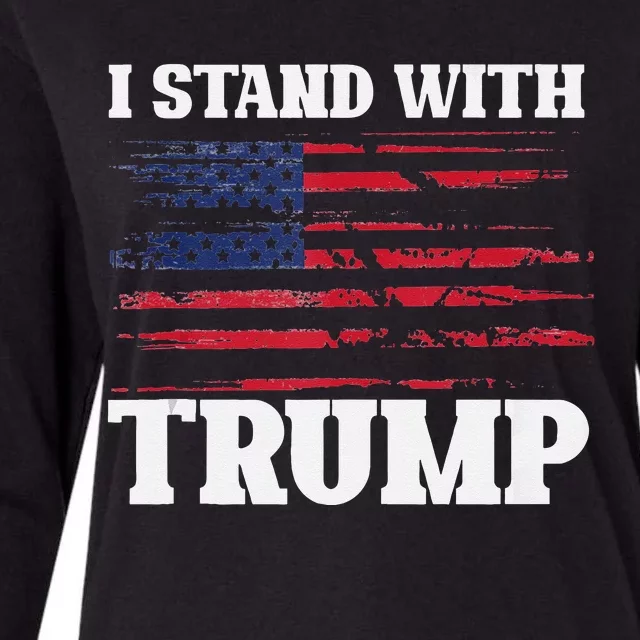 Pro Trump Supporter Trump I Stand With Trump Womens Cotton Relaxed Long Sleeve T-Shirt