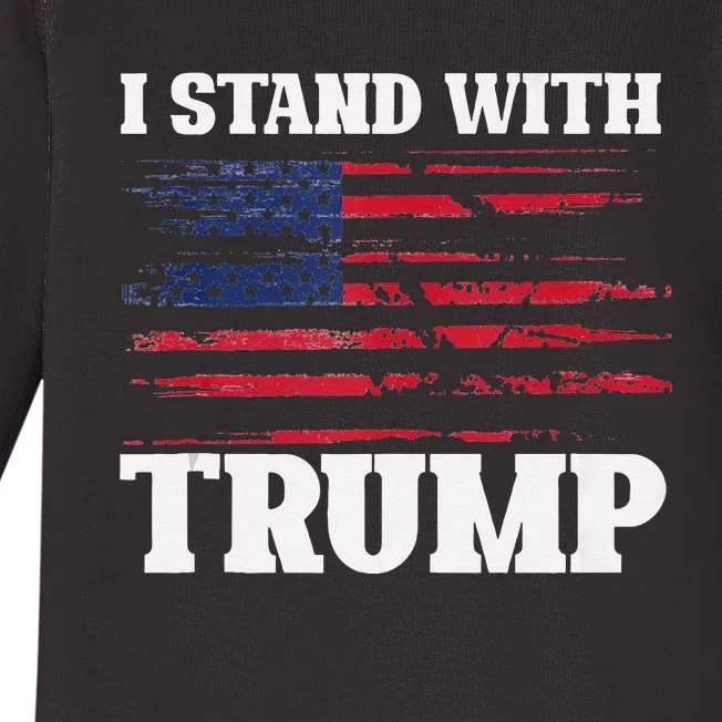 Pro Trump Supporter Trump I Stand With Trump Baby Long Sleeve Bodysuit