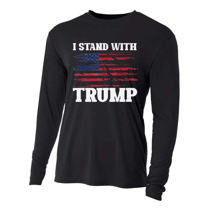 Pro Trump Supporter Trump I Stand With Trump Cooling Performance Long Sleeve Crew