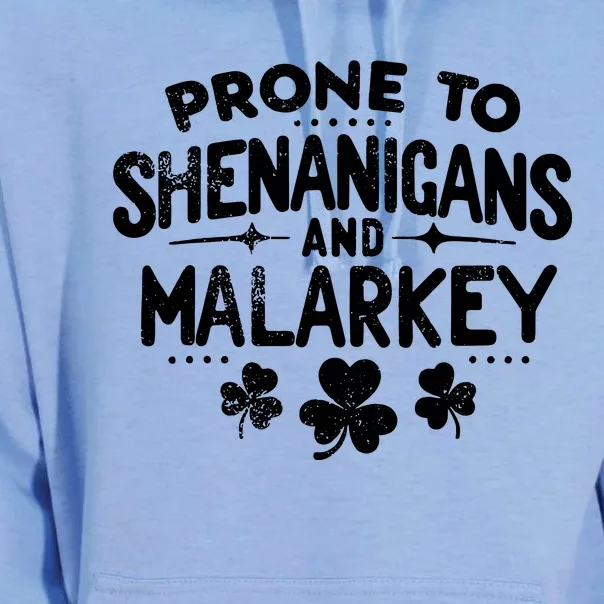 Prone To Shenanigans And Malarkey St Patricks Day Unisex Surf Hoodie