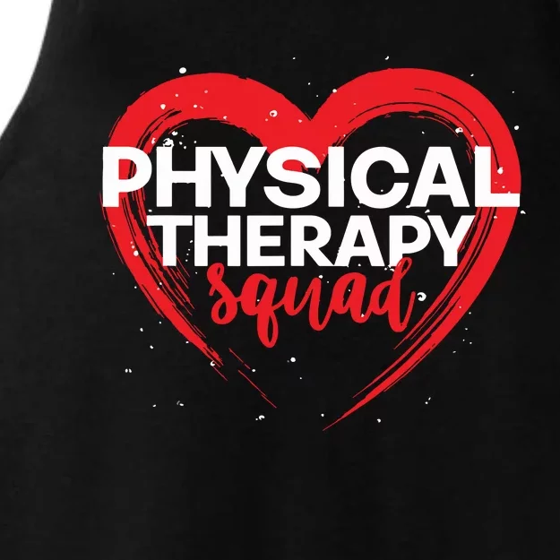 Physical Therapy Squad PTA Therapist Heart Physical Therapy Ladies Tri-Blend Wicking Tank