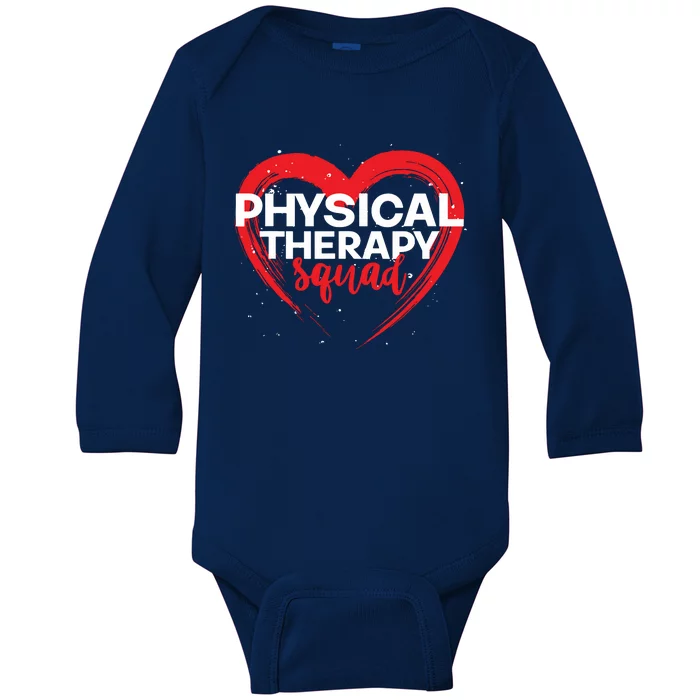 Physical Therapy Squad PTA Therapist Heart Physical Therapy Baby Long Sleeve Bodysuit