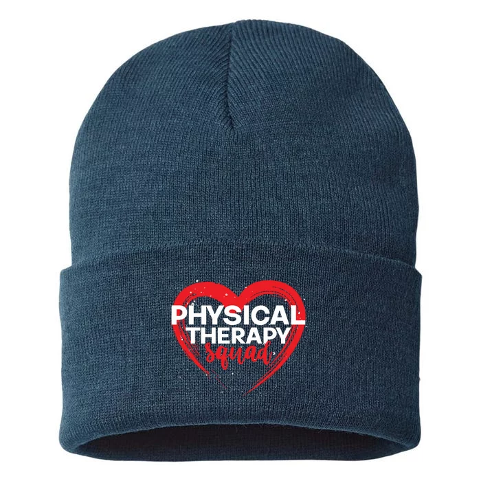 Physical Therapy Squad PTA Therapist Heart Physical Therapy Sustainable Knit Beanie