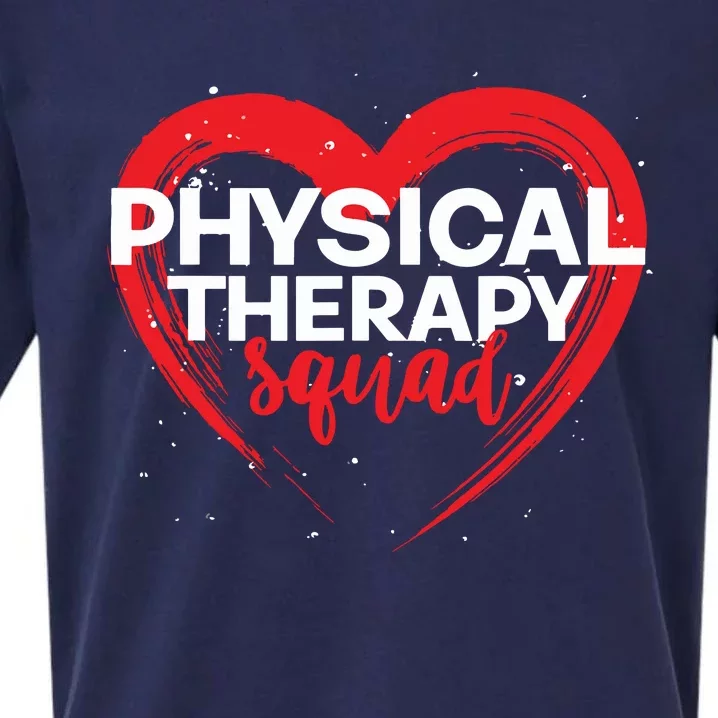 Physical Therapy Squad PTA Therapist Heart Physical Therapy Sueded Cloud Jersey T-Shirt