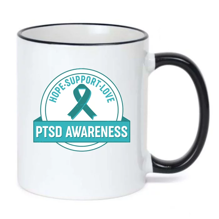 PTSD Awareness Hope Support Love Black Color Changing Mug