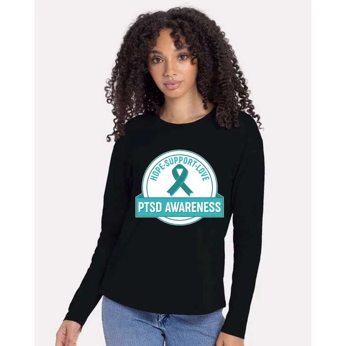 PTSD Awareness Hope Support Love Womens Cotton Relaxed Long Sleeve T-Shirt