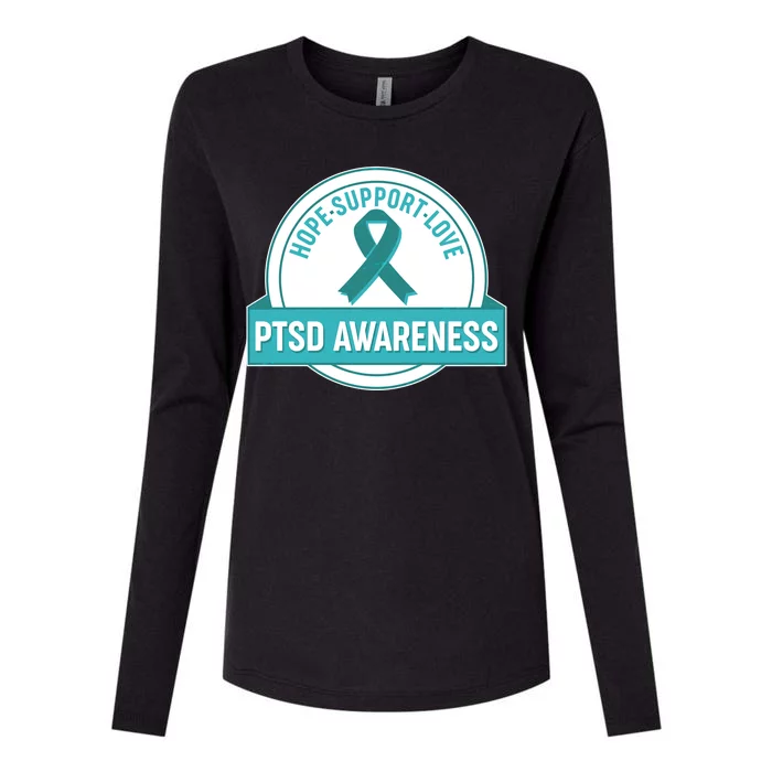 PTSD Awareness Hope Support Love Womens Cotton Relaxed Long Sleeve T-Shirt