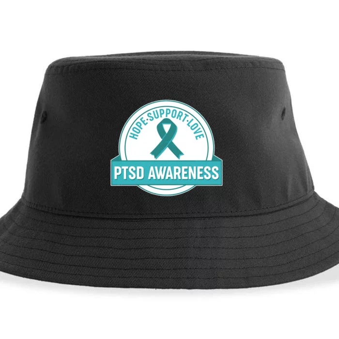 PTSD Awareness Hope Support Love Sustainable Bucket Hat