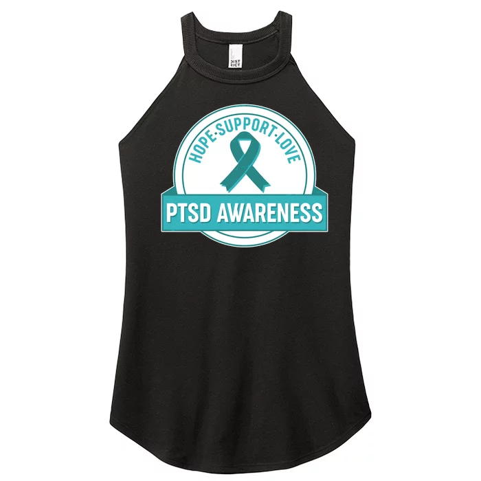 PTSD Awareness Hope Support Love Women’s Perfect Tri Rocker Tank