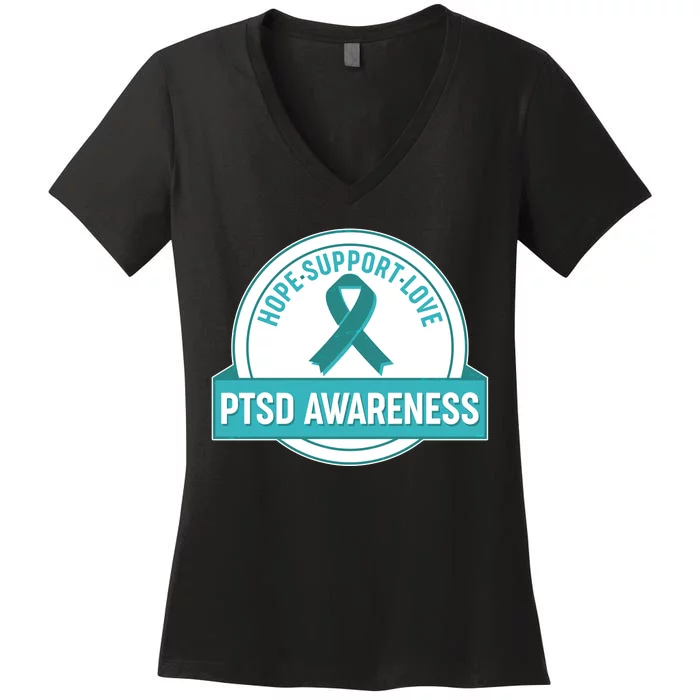 PTSD Awareness Hope Support Love Women's V-Neck T-Shirt